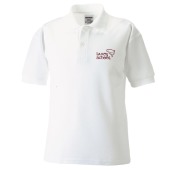 Laxey - Embroidered White Polo Shirt